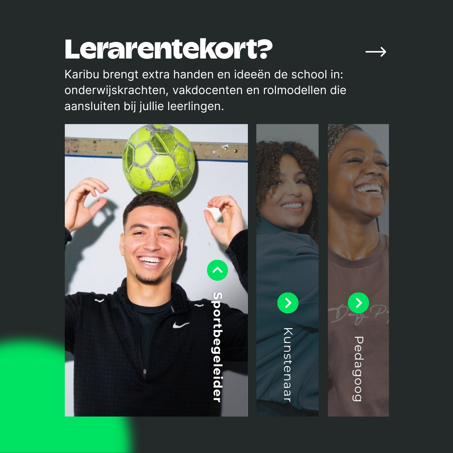 Karibu-advertentie in de tijdlijn over het lerarentekort