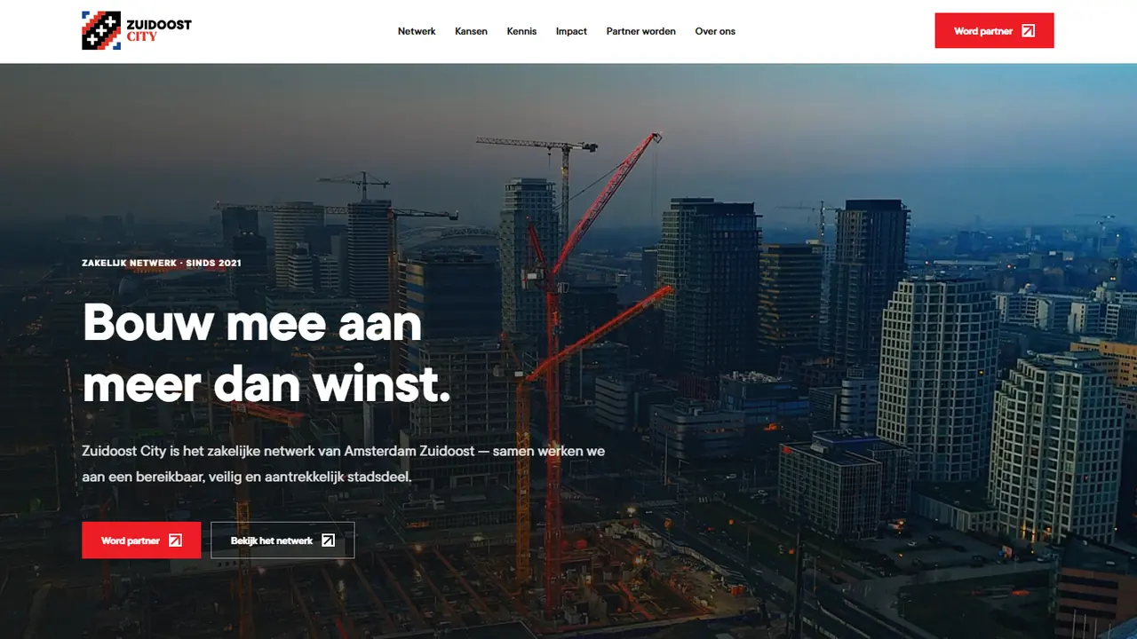 De nieuwe website van Zuidoost City.
